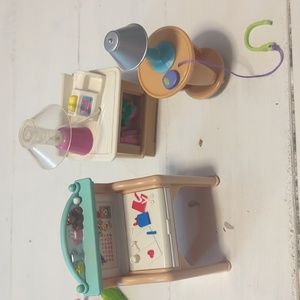 Fisher Price Loving Family Dollhouse desk and end tables